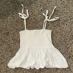 forever 21 white flowy top